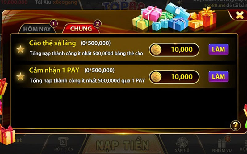 khuyến mãi top88