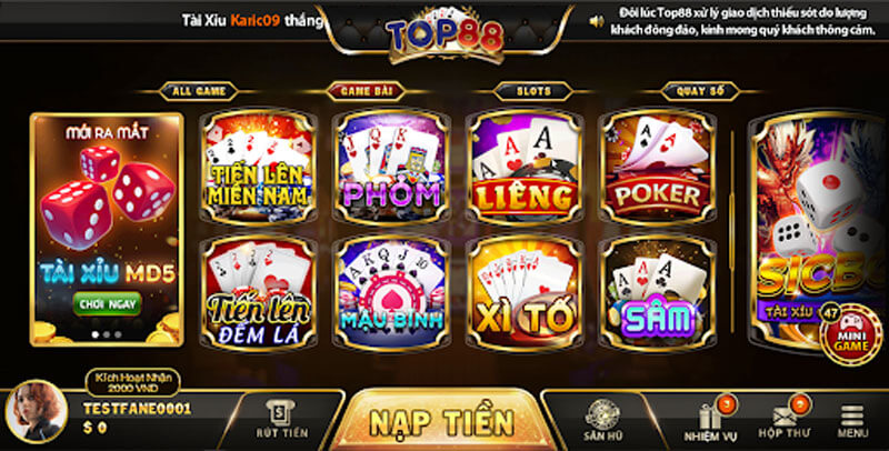 game bài online đổi thưởng TOP88